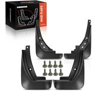 A-Premium Lot de 4 bavettes Garde-Boue avec kit de matériel et Accessoires compatibles avec Audi A4 2020 à 2021, berline, Noir, Avant et arrière (côtés conducteur et Passager)