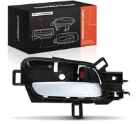 A-Premium Poignée de porte intérieure côté passager avant ou arrière droit compatible avec Honda CR-V CRV 2012 2013 2014 2015 2016, boîtier noir avec levier argenté, remplace # 72120-T0A-A02ZB,