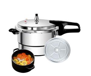 à pression en acier inoxydable - à vapeur grand volume de 7 litres, récipient de cuisine multifonctionnel, fort conducteur de chaleur | Préparation pratique des repas pour ragoût familial Arr