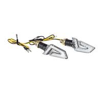 A-Pro 2pcs Led Moto Clignotants Feu Universel Ampoule Cruiser Scooter Noir