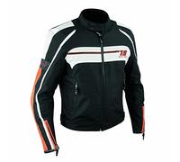 A-pro Blouson Textile Impermeable Moto Motard Thermique Touring Renforcé Orange XL