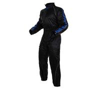 A-pro Combinaison Antipluie Nylon Etanche Motard Moto Doublure Reflechissant bleu M