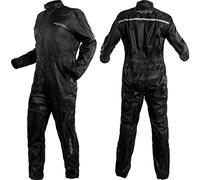 A-pro Combinaison Moto Reflechissant Motard Antipluie Nylon Etanche Doublure Noir M