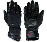 A-Pro Gants en Cuir imperméable épais et rembourré pour Moto, Scooter, Noir XS