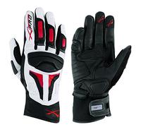 A-pro Gants Eté Sport Cuir Doublure Moto Motard Touring Piste Blanc-Rouge M