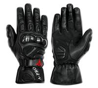 A-pro Gants Motard Moto Scooter Napa Cuir Coque Protections Fibre Route Piste noir M