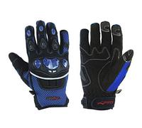 A-pro Gants Textile Moto Inserts Mesh Ventilations Stretch Reflechissant Bleu S