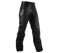 A-pro Pantalon Cuir 5 Poches Jeans Moto Motard Custom Disco Trousers Noir 36