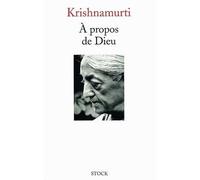 A propos de dieu - Jiddu Krishnamurti - Stock - broché - Livre