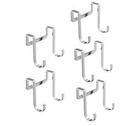 À propos des crochets de porte - 5 crochets en acier inoxydable double S | | Construction en acier inoxydable durable, taille compacte de 7 x 4 cm (convient aux portes jusqu'à 2,5 cm)
