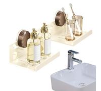 À propos du robinet de salle de bain | Mural pour salle de bain - Gamelle adhésive amovible en acier au carbone Organisateur pour ranger le parfum