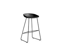 Tabouret de bar basse AAS 38 2.0 structure noir black powder-coated steel base