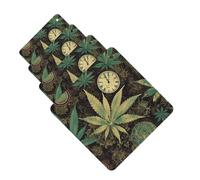 A Puff In Time Lot de 4 désodorisants carrés à suspendre pour voiture, maison, bureau, placard, salle de bain