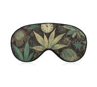 A Puff in Time - Masque de sommeil à la marijuana pour femmes et hommes - Masque de sommeil latéral avec sangle réglable - Masque occultant doux et respirant - Antidérapant - Essentiel de voyage