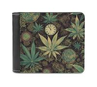 A Puff In Time Portefeuille en cuir de grande capacité pour homme et femme Blanc Taille unique, blanc, Taille unique, Portefeuille