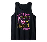 A Queen Was Born on April 1er April Birthday Débardeur