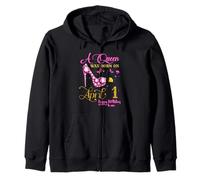A Queen Was Born on April 1er April Birthday Sweat à Capuche