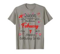 A Queen Was Born on February 1er February 1st Birthday T-Shirt