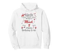 A Queen Was Born on March 2 Mars 2nd Birthday Sweat à Capuche