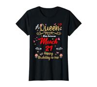 A Queen Was Born on March 21 Mars 21st Birthday T-Shirt
