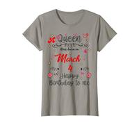 A Queen Was Born on March 4 Mars 4th Birthday T-Shirt