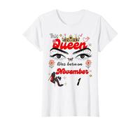 A Queen Was Born on November 1er November 1st Birthday T-Shirt