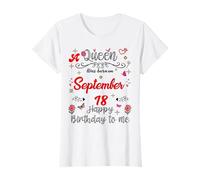 A Queen Was Born on September 18 Septembre 18th Birthday T-Shirt