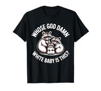 À Qui Appartient ce satané bébé Blanc ce drôle de Noël en Forme de Raton Laveur T-Shirt