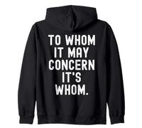 à Qui Cela Peut concerner, C'est à Qui Witty Grammar Humor Sweat à Capuche