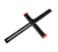 A réglable T carré Mesurer la disposition de l'outil menuisier en aluminium en aluminium Angle Règle 60 cm noir pour les ingénieurs du bâtiment du bois artistes