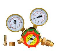 【 â 】 Régulateur de gaz, WX-YQE-03/60 Manomètre à acétylène Détendeur de gaz à acétylène pour kit de coupe de soudage au chalumeau à gaz G5/8 CGA580(60#) 【Cadeau de Noël, cadeau du Nouvel An】