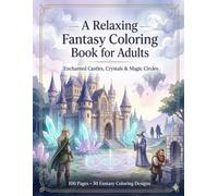 A Relaxing Fantasy Coloring Book for Adults: Crystal Palaces, Magic Libraries, Hidden Realms & Enchanted Gates, 100 Pages • 50 Fantasy Coloring Designs (Japanese Edition)