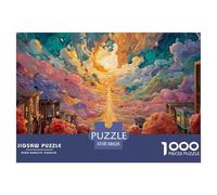 A River of Light Flowing from The Sunset Gradient 1000 Pièces Carton Premium Coffret De Puzzles Autumn Mountain Scenery Stimulant Et Éducatif Jeu Créatif Puzzles Pour Adultes Et Enfants 38x26cm/1000pc