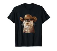 A Rootin' Tootin' Otter Ready for Adventure avec chapeau de cowboy T-Shirt