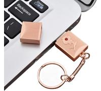 A Rose High Speed External Memory Storage USB Memory Stick U Disk Flash Drive for PC Laptop (128GB,Rose Gold)