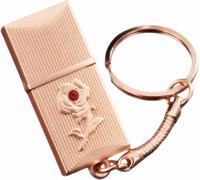 A Rose High Speed External Memory Storage USB Memory Stick U Disk Flash Drive for PC Laptop (16GB,Rose Gold)