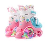 à roulettes pour filles - à roulettes droits, taille au choix, à roulettes pour , chaussures à roulettes sûres et amusantes, en polyuréthane hautement élastiques pour et