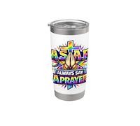 A.S.A.P Rosaire croix chrétienne Always Say A Prayer Gobelet isotherme en acier inoxydable double paroi