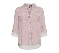 a/s Chemisier Vmbumpy L/S New Noos pour Femme, Blanc Neige/Rayures : Winetasting, L