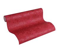 A.S. Création 329873 32987-3 Papier peint intissé Motif floral Rouge métallique 10,05 m x 0,53 m Fabriqué en Allemagne