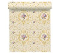 A.S. Creation 343911 34391-1 Chateau 5 Papier peint intissé avec ornements baroques 10,05 x 0,53 m Crème métallisée Fabriqué en Allemagne