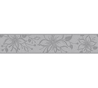 A.S. Création 346667 Frise de fleurs auto-adhésive Gris pailleté 5 m x 0,13 m Fabriqué en Allemagne