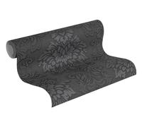 A.S. Création 368985 Papier peint intissé pailleté, Grau Metallic Schwarz, 10,05 m x 0,53 m
