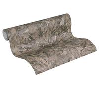 Livingwalls 369271 Metropolitan Stories Francesca Milano Papier peint intissé Motif palmier effet jungle Beige métallisé Noir 10,05 m x 0,53 m