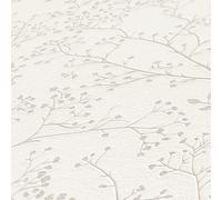 A.S. Creation 381001 Papier peint intissé à fleur 0.53 m x 10.05m Blanc