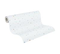 A.S. Création 381162 Little Love Papier peint sans PVC pour chambre d'enfant Motif à pois Bleu/blanc/jaune/orange satiné