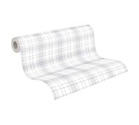 A.S. Création 381221 Little Love Papier peint à carreaux sans PVC Beige/gris/blanc satiné