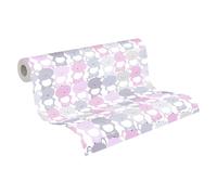 A.S. Création 381292 Little Love Papier peint sans PVC pour chambre d'enfant Motif oursons Rose/gris/blanc satiné