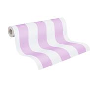 A.S. Création 381481 Little Love Papier peint rayé sans PVC Rose/blanc satiné