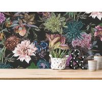 A.S. Création Blumentapete 381757 Papier peint non-tissé pour cuisine Motif floral Noir foncé 10,05 x 0,53 m
